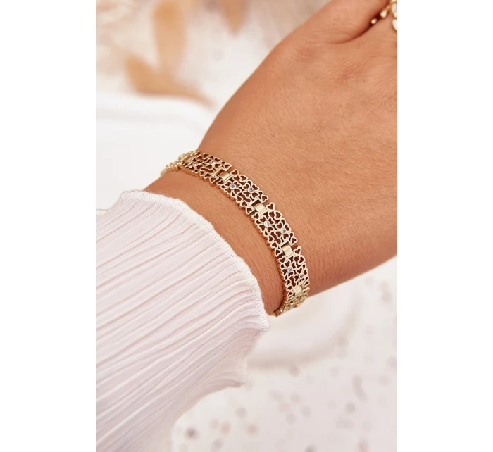 Dámský náramek ze chirurgické oceli zlatý