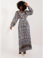 Sukienka DHJ SK model 20105281 granatowy - FPrice Sukienka DHJ SK model 20105281 granatowy - FPrice