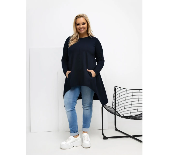 Blúzka RV BZ 7054 1.06 tmavomodrá