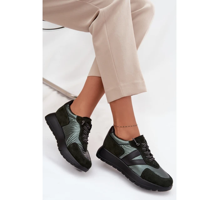 Dámske tenisky na platforme Vinceza - tmavozelené Dámske tenisky na platforme Vinceza - tmavozelené