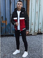 Kurtka zimowa męska pikowana z kapturem czarna FashionStreet TX4868 Kurtka zimowa męska pikowana z kapturem czarna FashionStreet TX4868