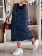 Dámska džínsová maxi sukňa s rozparkom BLUEVIC modrá FashionStreet CY0486 Dámska džínsová maxi sukňa s rozparkom BLUEVIC modrá FashionStreet CY0486