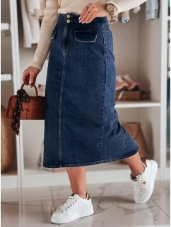 Dámska džínsová maxi sukňa s rozparkom BLUEVIC modrá FashionStreet CY0486