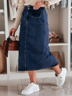 Dámska džínsová maxi sukňa s rozparkom BLUEVIC modrá FashionStreet CY0486