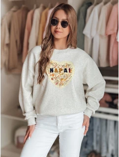 Dámska nadrozmerná mikina so srdcom SERDUCHOVA sivá FashionStreet BY1440