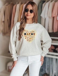 Dámska nadrozmerná mikina so srdcom SERDUCHOVA sivá FashionStreet BY1440