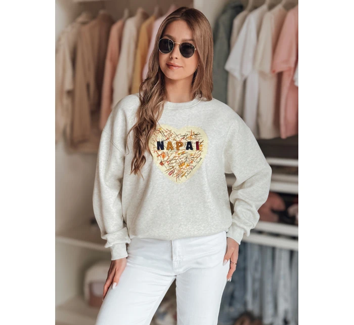 Dámska nadrozmerná mikina so srdcom SERDUCHOVA sivá FashionStreet BY1440 Dámska nadrozmerná mikina so srdcom SERDUCHOVA sivá FashionStreet BY1440