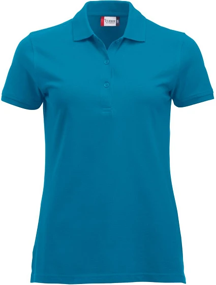 Clique Classic Marion S/S Dámske polo tričko z hrubej bavlny 67.8246 tyrkysové Clique Classic Marion S/S Dámske polo tričko z hrubej bavlny 67.8246 tyrkysové