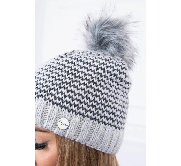 Čepice model 18745656 světle šedá - K-Fashion Čepice model 18745656 světle šedá - K-Fashion