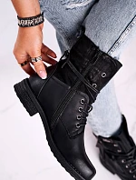 Botki Damskie Workery Czarne Perfecto