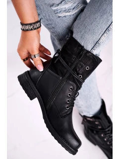 Botki Damskie Workery Czarne Perfecto