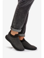 Wsuwane Buty Sportowe Damskie Ze Zdobieniem D&A TW121 Czarne Wsuwane Buty Sportowe Damskie Ze Zdobieniem D&A TW121 Czarne