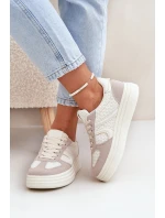 Dámské Tenisky Na Platformě Béžové model 21688256 - Boto