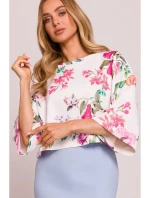 M844 Viacfarebný top s potlačou - model 2
