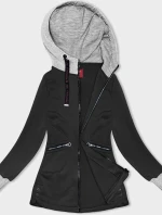 Dámsky sveter s kapucňou čierny (AMG-312A)