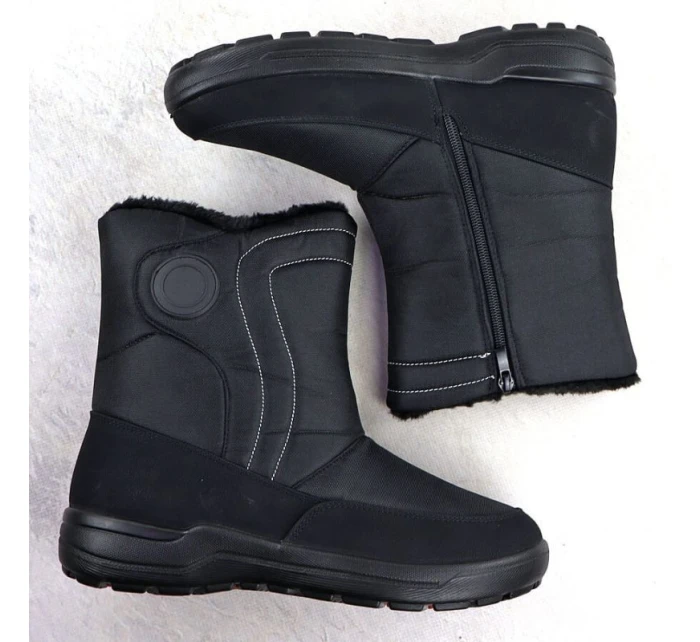 Dámské ploché zateplené sněhule černé model 21906490 - Potocki Dámské ploché zateplené sněhule černé model 21906490 - Potocki