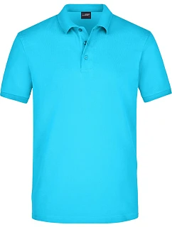 Daiber JN 710 Pánske elastické polo tričko z piké 02.0710 tyrkysové