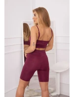 Športový set top + legíny fuchsiová Športový set top + legíny fuchsiová