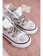 Dětské Tenisky Se Zirkony Bílé Smile Dětské Tenisky Se Zirkony Bílé Smile