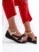 Sandały Damskie Z Kokardką D&A CR956 Złote