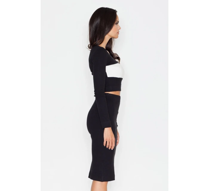 Súprava Kayle M369 čierna (sukňa + blúzka) - Figl