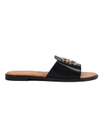 Pohodlné dámské nazouváky černé bez podpatku Pohodlné dámské nazouváky černé bez podpatku