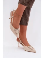 Sandále na podpätku model 224466 Vykročte štýlovo