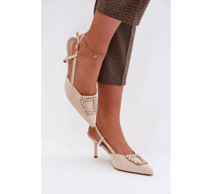 Sandále na podpätku model 224466 Vykročte štýlovo