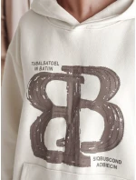 Dámska oversize mikina LITESSO ecru FashionStreet BY1414 Dámska oversize mikina LITESSO ecru FashionStreet BY1414