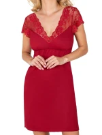 Dámska nočná košeľa Ismena vínová - Donna