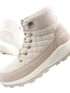 Lee Cooper dámske zimné športové topánky zimné trekkingové zateplené krémové dámske z eko kože