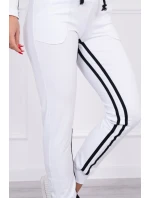 Súprava s dvojitými pruhmi bielej farby