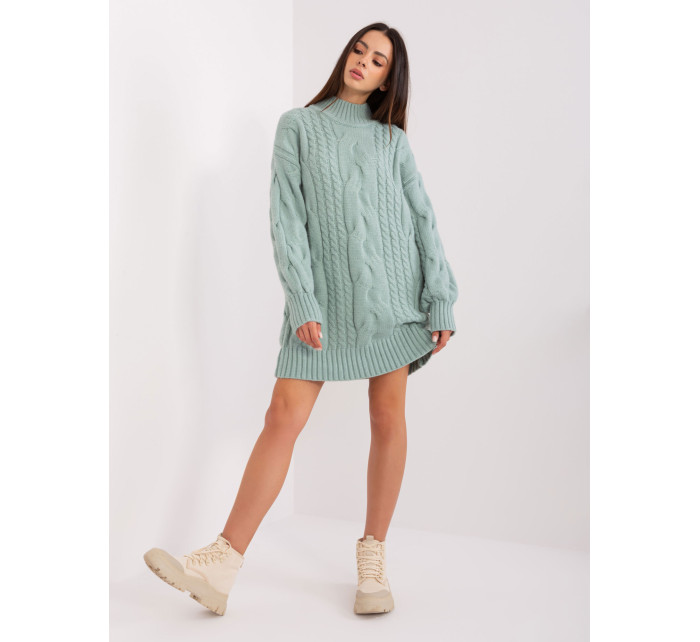 Sweter AT SW  mietowy model 18909377 - FPrice