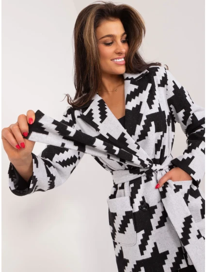 LK PL 509550 kabát.19X sivá čierna