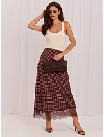 Spódnica MI SD model 21480456 brązowy - FPrice Spódnica MI SD model 21480456 brązowy - FPrice