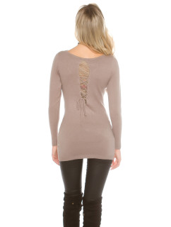 Trendy Koucla pullover with lace and cording