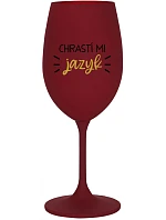 CHRASTÍ MI JAZYK - burgundský pohár na víno 350 ml