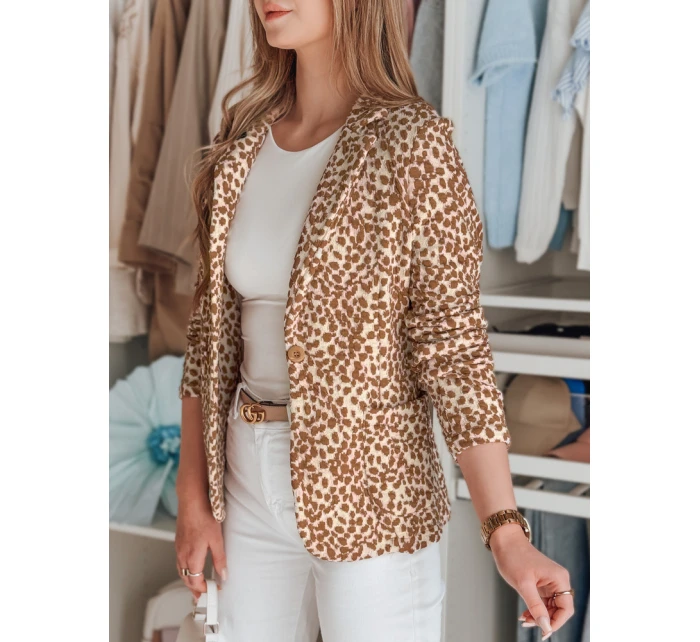 Dámska bunda do pása MARABELL beige FashionStreet PY0127