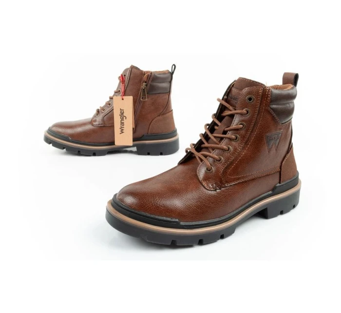 buty męskie  modne brązowe model 21361016 - Wrangler