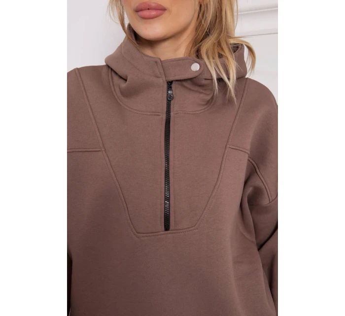 Mikina s kapucňou mocca