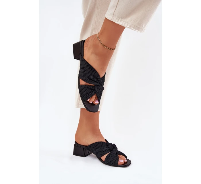Dámské sandály na klínku model 21699753 černé - Maciejka