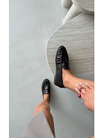 Dámské mokasíny s řasením čokoládové model 22303516 - Boto Dámské mokasíny s řasením čokoládové model 22303516 - Boto