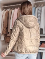 Dámská přechodná prošívaná bunda s kapucí béžová Dstreet model 21986716 - FashionStreet Dámská přechodná prošívaná bunda s kapucí béžová Dstreet model 21986716 - FashionStreet
