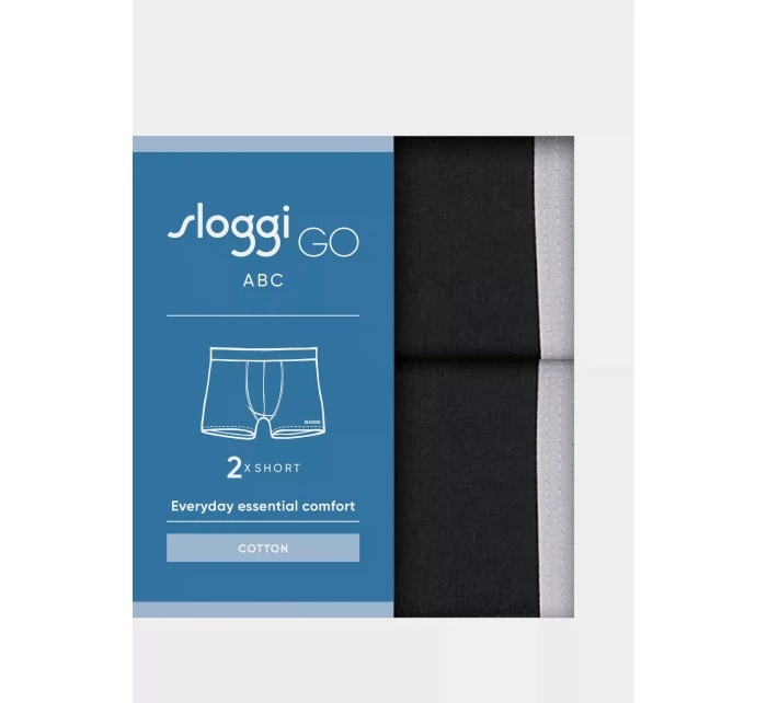 sloggi muži GO ABC 2.0 Short 2P - BLACK - SLOGGI BLACK - SLOGGI