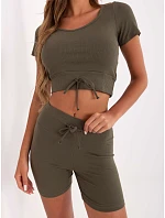 Dámsky trojdielny základný khaki set (7742) Dámsky trojdielny základný khaki set (7742)