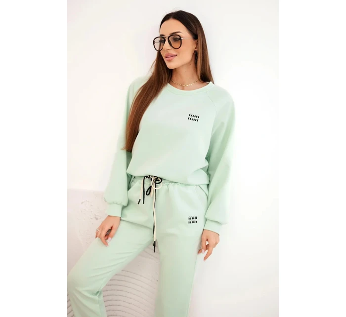 Dámska súprava z viskózy s mikinou a nohavicami butter mint Dámska súprava z viskózy s mikinou a nohavicami butter mint