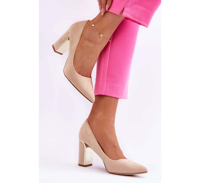 Klasické semiš lodičky Na model 21623329 Podpatku Béžove Elizabeth - Boto Klasické semiš lodičky Na model 21623329 Podpatku Béžove Elizabeth - Boto