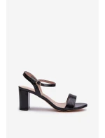 Sandały Na Słupku Czarne Glindra Sandały Na Słupku Czarne Glindra