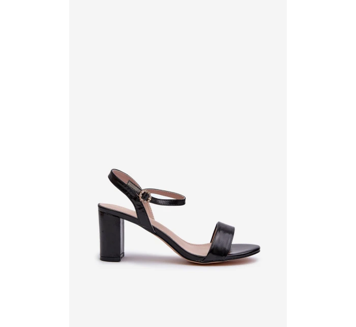 Sandały Na Słupku Czarne Glindra Sandały Na Słupku Czarne Glindra