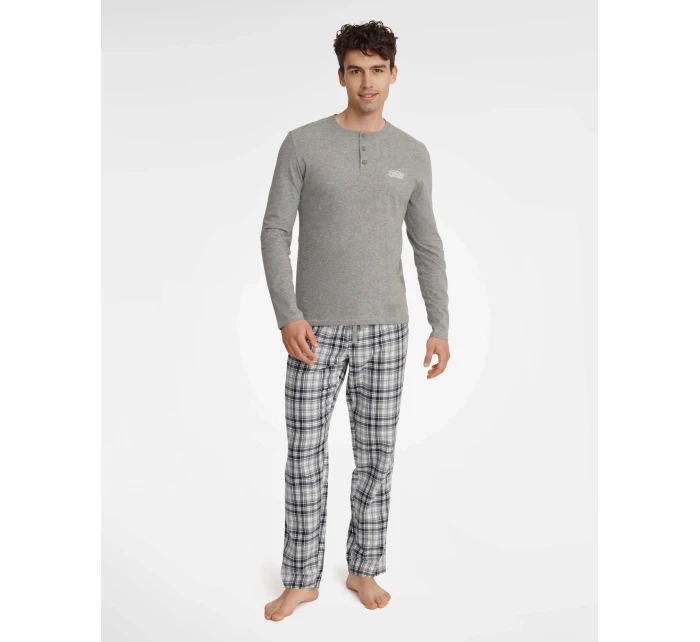 Pyžamo Usher 40946-90X Grey melange - Henderson Pyžamo Usher 40946-90X Grey melange - Henderson